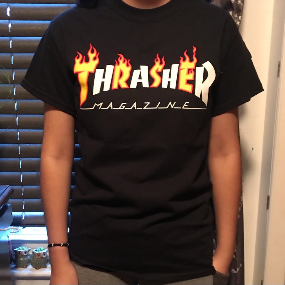 Thrasher Mag Flame Black T-Shirt